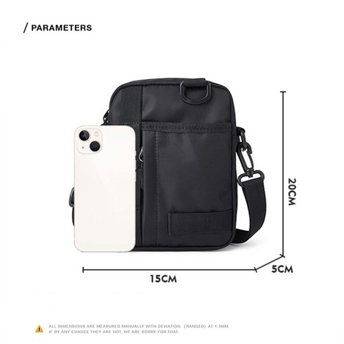 Solid Color Shoulder Crossbody Bags Oxford Cloth Sling Bag for Couple - Picture 2 of 12