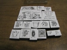 STAMPIN UP LITTLE BY LITTLE GARDEN FOAM MOUNTED RUBBER STAMP SET. ONE STAMP USED