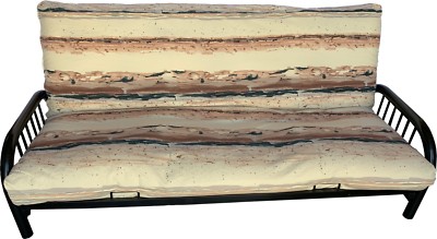 Canvas Queen Size Futon Mattress Covers, Slipcovers Rosewood Harrow #30