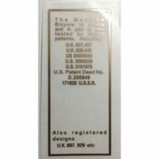 Moulton Patent Deccal