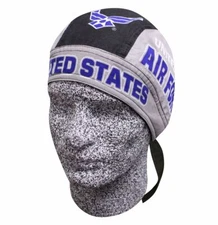 US Air Force Military Doo Rag Head Wrap Skull Cap Durag Sweatband Combat Stars