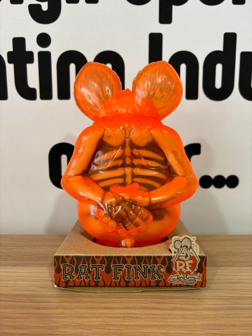 Rat Fink Secret base X-Ray Doll Color Clear Orange GID