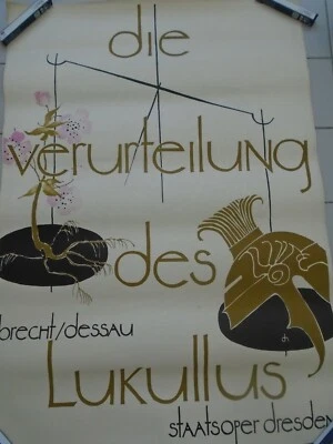 34740 Plakat DDR A0 1968 Bertold Brecht die Verurteilung des Lukullus Dresden - Bild 1 von 3