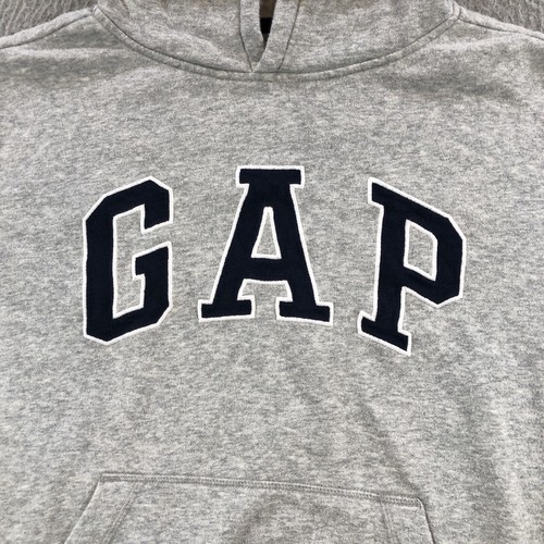 Gap Kids Pullover Hoodie Sweater Girls Large Gray Spell Out - Picture 6 of 13