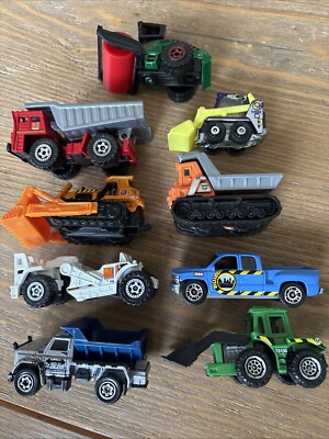 Matchbox Construction Diecast Fahrzeug Konvolut x9 Anfang 2000er teils selten sehr guter Zustand