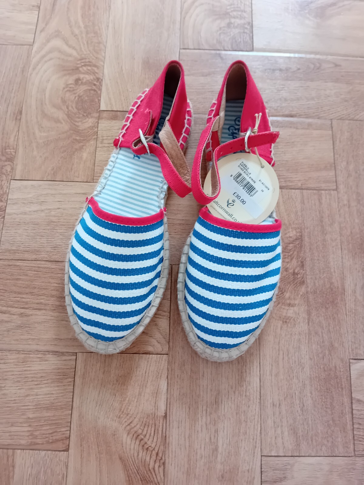 APL Espadrillas a righe blu cornwall Seasalt nuove con etichette taglia 3 1 2 (36)