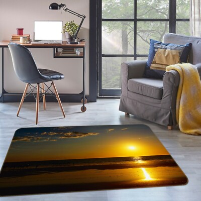 3D Sunset Sun Sea NAO4803 Game Rug Mat Elegant Photo Carpet Mat Fay