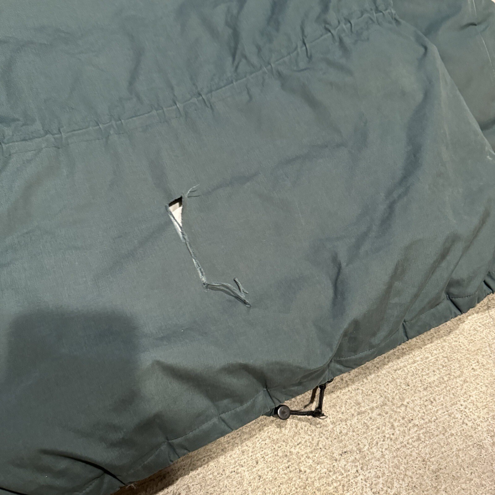 VTG 80s Eddie Bauer Goose Down Ridgeline Jacket Green & Tan Hooded Parka Size L eBay