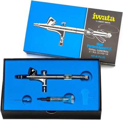 Iwata High Performance HP-B Plus Gravity Feed Dual Action Airbrush, Model H2001