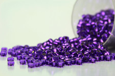 Miyuki Round Rocailles 11/0 Silver Lined DK.Violet Seed Beads RR-1344