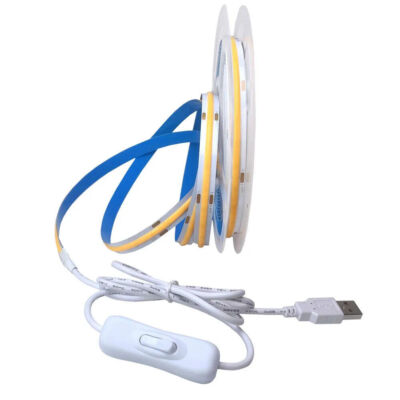 5V COB LED Streifen Licht USB Powered mit EIN/AUS Schalter 1M 2M 3M LED Band Ban