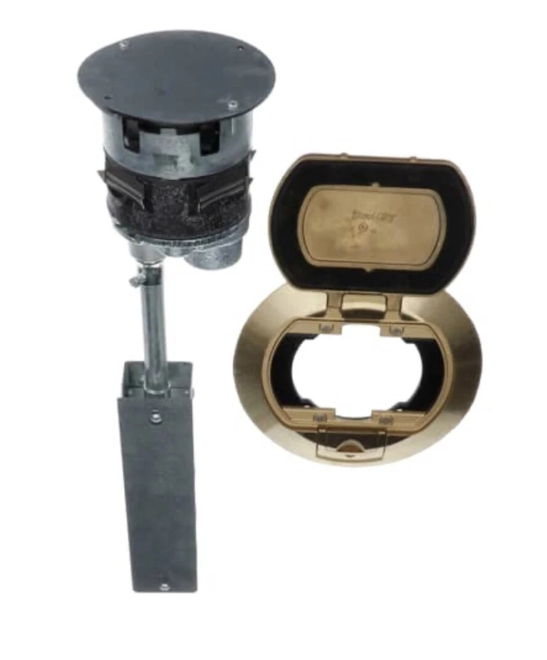 T&B, STEEL-CITY FPT4-4P-4C-TBRS 4X4 POKE-THRU 4 PWR 4 COM BRASS COVER - Image 2 of 2