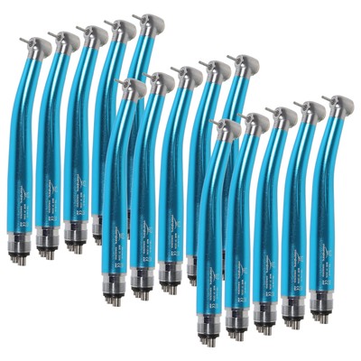 1-15 NSK Style Dental High Speed Air Turbine Handpiece Push Button 4Hole L-Blue