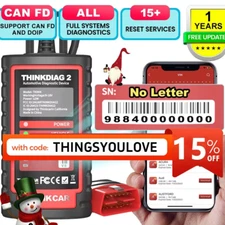 2025 THINKDIAG 2 Car OBD2 Scanner Auto All System Diagnostic Tool ECU Coding
