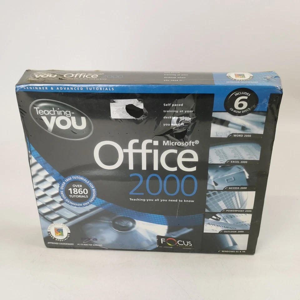 Vintage Teaching You Microsoft Office 2000 Sealed PC CD Rom Win 95/98 - Image 2 of 4