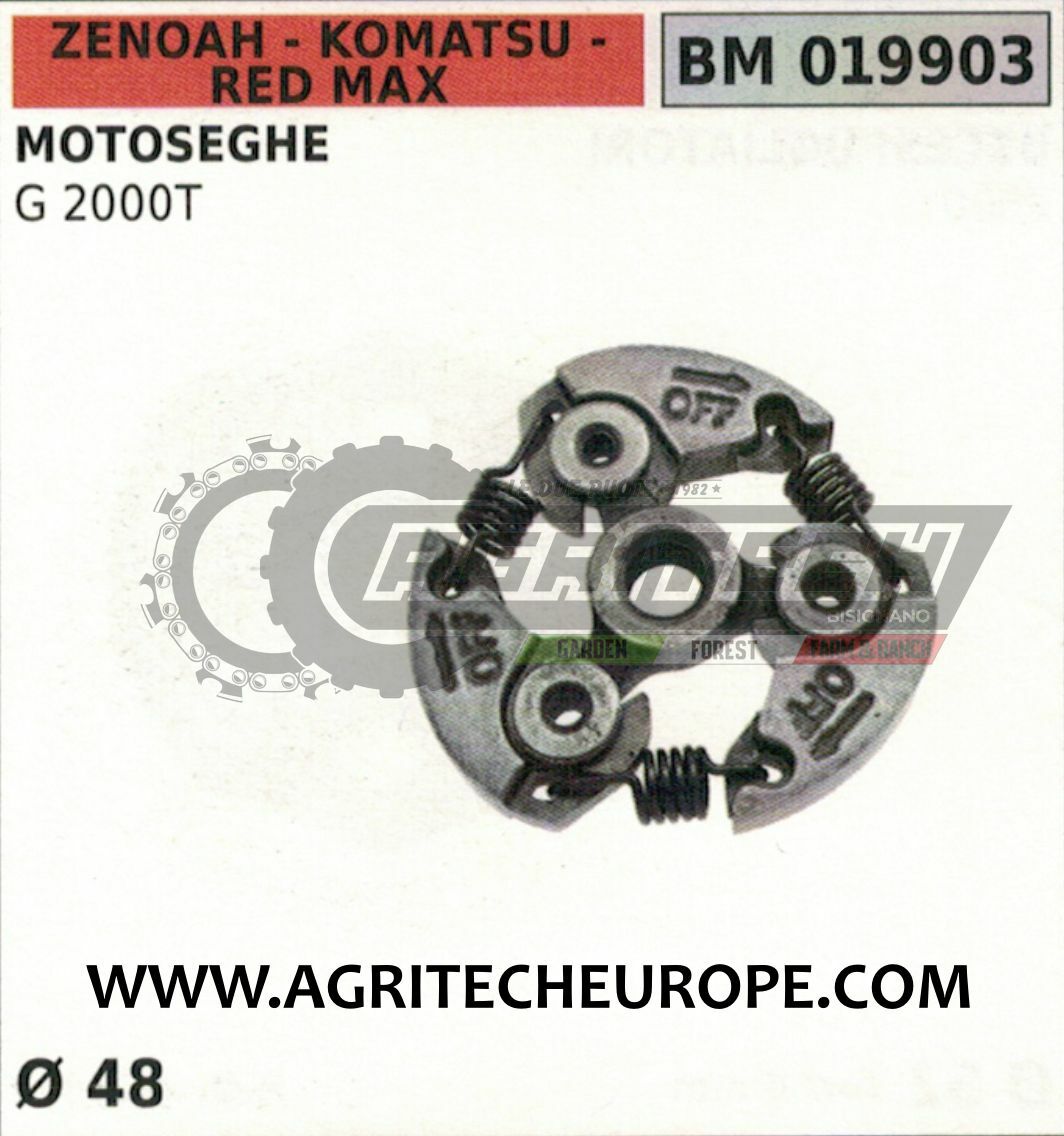 Gruppo Frizione 52mm 6 Denti Per Motosega Zenoah Komatsu G2500 2500T | Ricambio 2475-51200 2841-51201 Per Timberpro Carlton Lawnflite