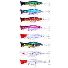 8pcs/set Fishing Bait Topwater Popper Lures Wobbler Crankbait 13cm/43g Tackle