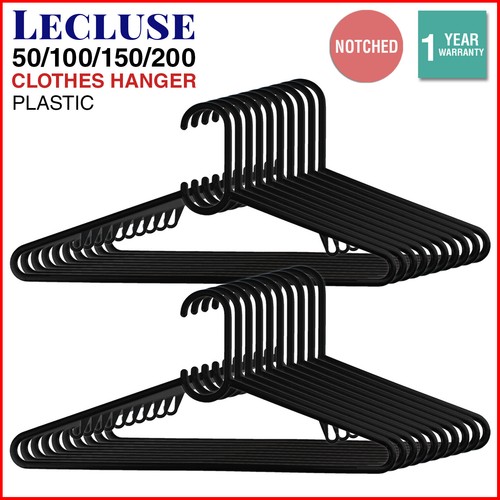 Plastic Coat Hangers Clothes Bulk Black Clothing Coathangers Shirt Suit