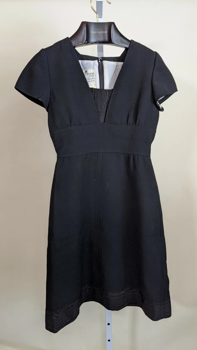 Courreges Vintage 60s Couture Future Black Sculptural Cocktail ...