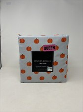 Cynthia Rowley Cute Fall Pumpkins 4 Piece Queen Sheet Set 100 Microfiber