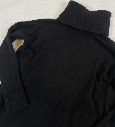 ANN TAYLOR 100% CASHMERE BLACK CLASSIC TURTLENECK LONG SLEEVE SWEATER $199 XS - Picture 18 of 22