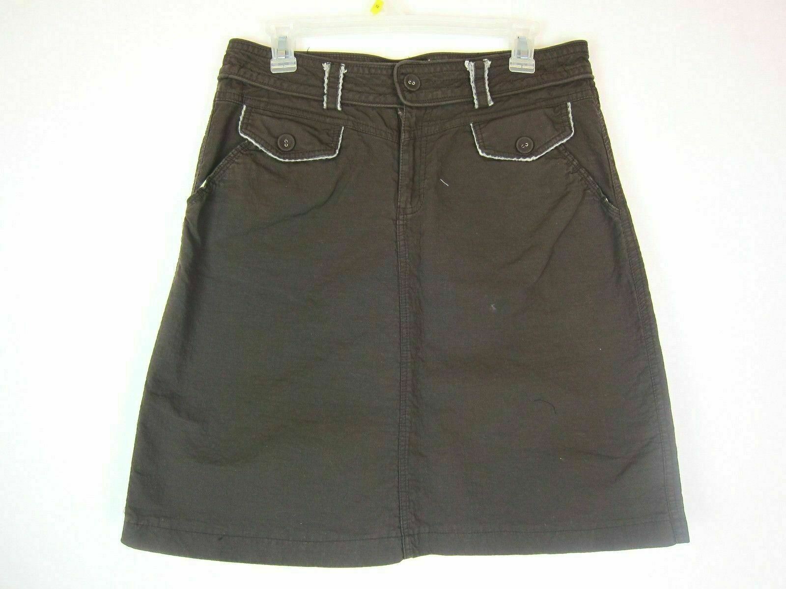 Mu Mu Vogue Brown Cotton Skirt Size L Casual - image 1