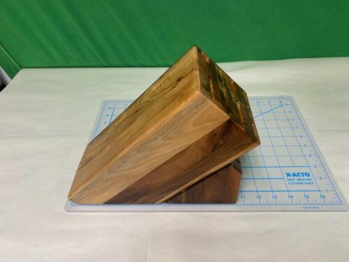Wusthof Trident Acacia Wood 13 Slot Block Display Unit w/Flaws see Photos - Picture 2 of 4
