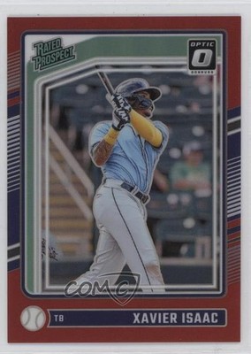 2024 Panini Donruss Optic Rated Prospects Red Prizm 88/99 Xavier Isaac #123 12av