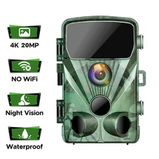 TOGUARD Trail Camera 20MP 4K Wildlife Game IR Night Vision No glow Hunting Cam