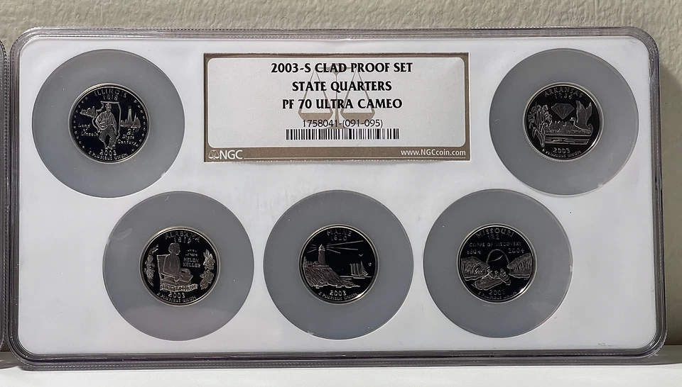 2003 S Clad Complete U.S. Mint Proof Set NGC PF70 UCAM 10 Coin Set - Image 4 of 4