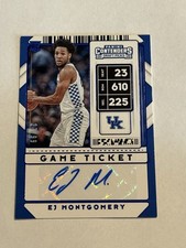 EJ MONTGOMERY 2020 Panini Contenders Draft Picks Game Ticket Purple /99 Kentucky