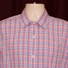 NWOT Bonobos TAILORED SLIM FIT Wrinkle Free Multi Men's Shirt 16.5 X 36 MINT