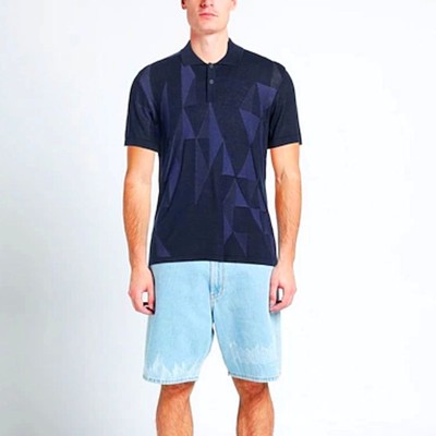 NEW Bikkembergs Mens Cotton Blend Breathable SS Polo Shirt Large