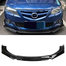 For Mazda 2 3 6 Front Bumper Lip Chin Spoiler Splitter Body Kit Glossy Black