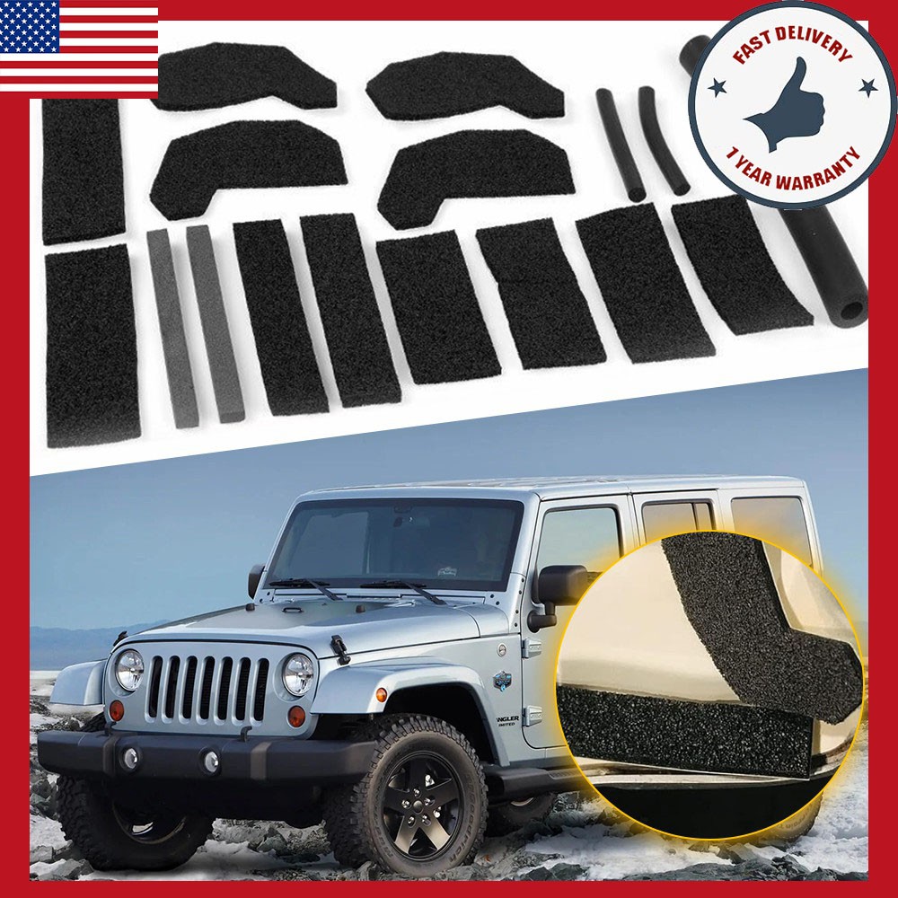17PCS Hardtop For 2007-2018 Jeep Wrangler JK Roof Headliner Seal Kit Accessories