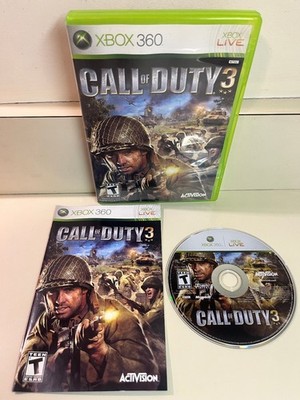 Call of Duty 3 Xbox / One / Series X Game + Manual, FPS Action, Damaged Artwork