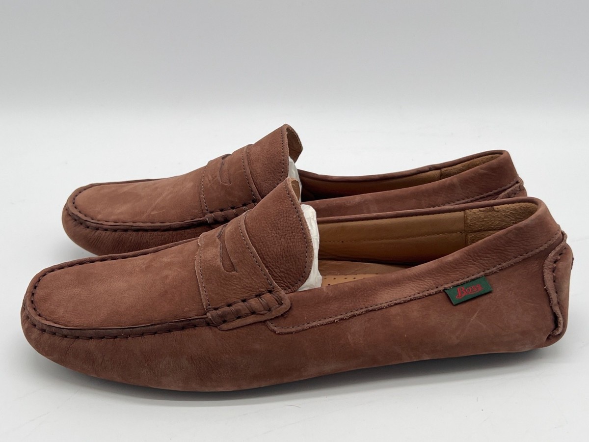 G.H. Bass Mens Brown Leather Loafers Penny Moccasin Style  display picture 1