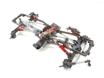 Custom Built Corrupt Carbon Works Low CG 1/10 4x4 Crawler Slider Chassis Roller