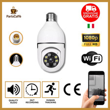 TELECAMERA WI-FI VIDEOCAMERA LAMPADINA CAM LAMPADA AUDIO VIDEO INFRAROSSI 1080p