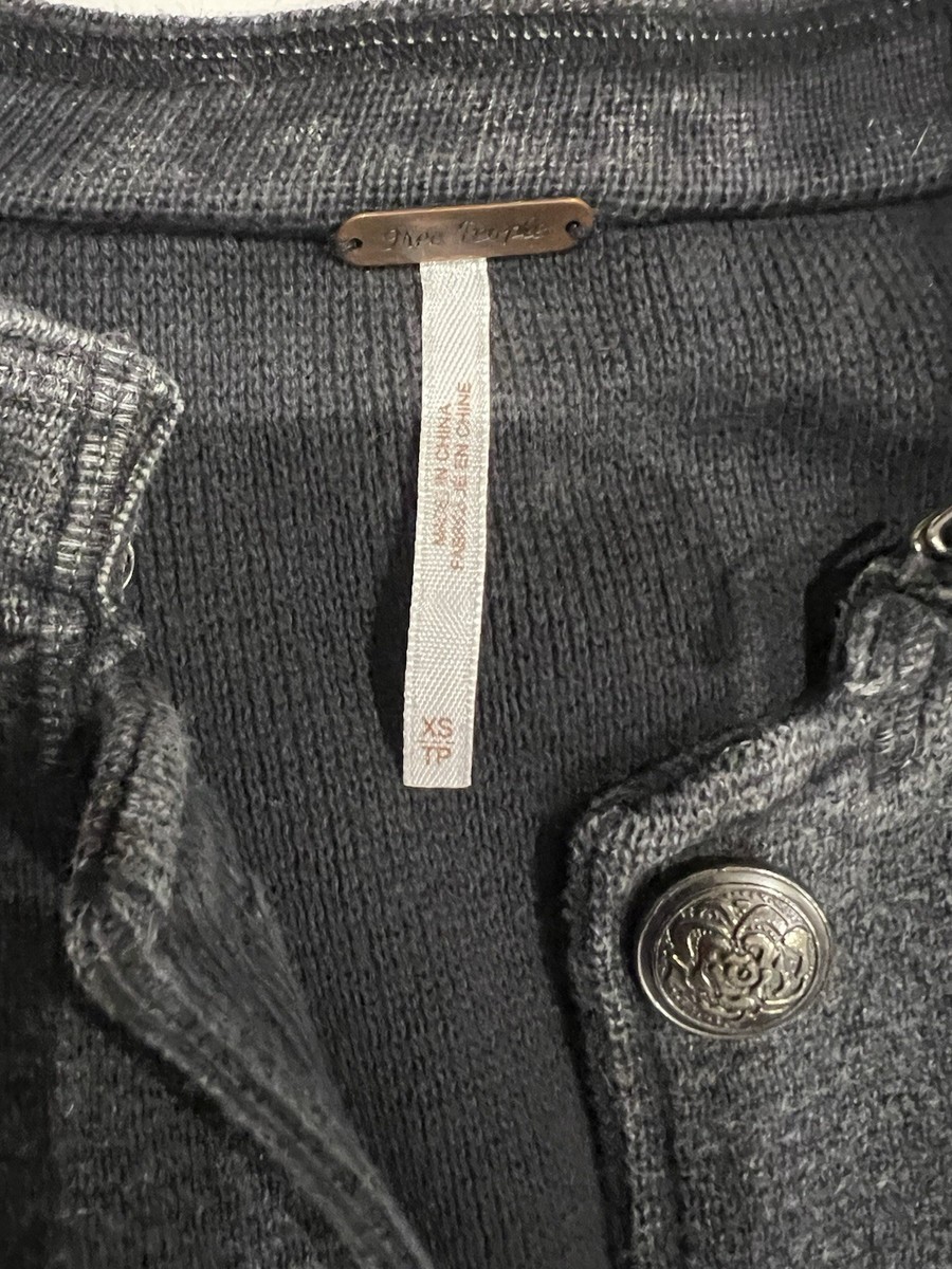 Free People Chloe Charcoal Jacket Size XS View 2