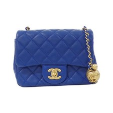 Chanel As1786 Lambskin Shoulder Bag Women Blue One Size