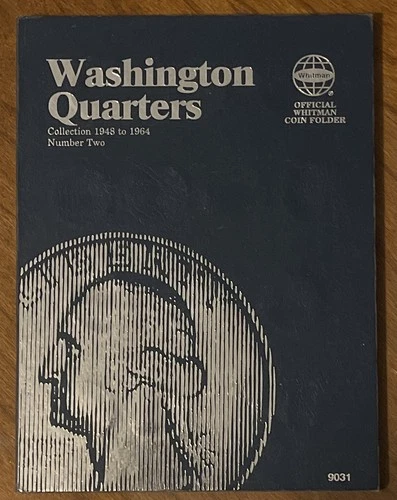 Complete Washington Silver Quarters 1948-1964 Whitman Coin Album "Free Shipping"