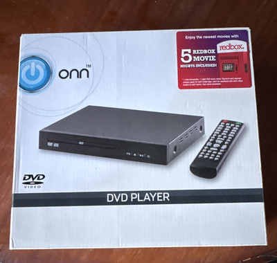 onn. DVD Player ONA18DP001 Black Text-to-Speech w/ Remote & RCA Cables