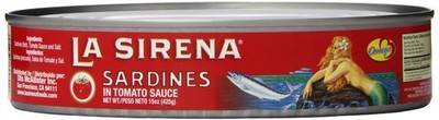 La Sirena Sardines in Tomato Sauce Oval Can, 15 oz 15 Ounce (Pack of 1) 