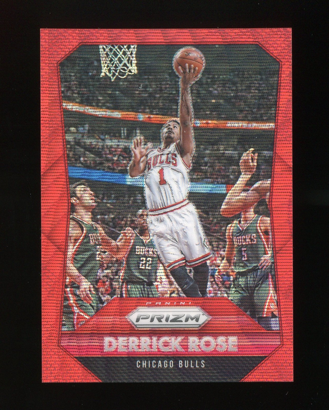 Derrick Rose 2015-16 Prizm Ruby Red Wave Prizms Refractor 276/350 Bulls