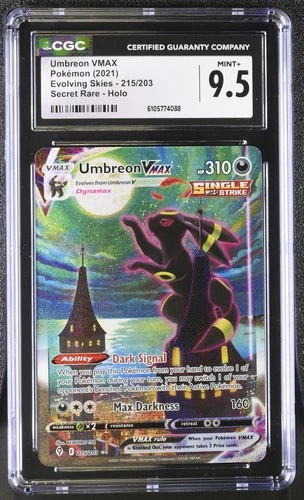 Pokemon CGC 9.5 Umbreon VMAX Secret Rare 215/203  Moonbreon Evolving Skies 2021