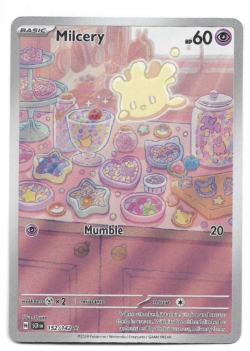 Pokemon Card TCG - Milcery 152/142 Illustration Rare Stellar Crown Near Mint