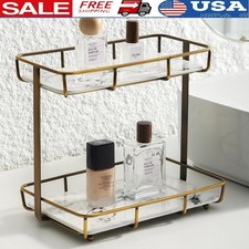 Multi-purpose Storage Shelf Organizer Bathroom Countertop W/ Marble Trays New