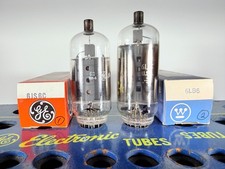 Par emparejado GE 6LB6 6JC6C NUEVO EN CAJA Una etiqueta Westinghouse probado como tubo nuevo