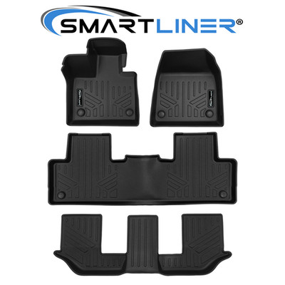 SMARTLINER Custom Fit Floor Mats 3 Row TPE All Weather 2025 Volvo EX90 Electric